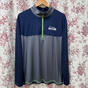 Seattle Seahawks NFL Team Apparel Quarter Zip Pullover